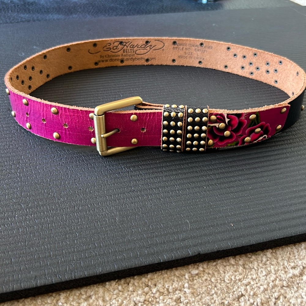 Women’s Ed Hardy Leather Belt Size L